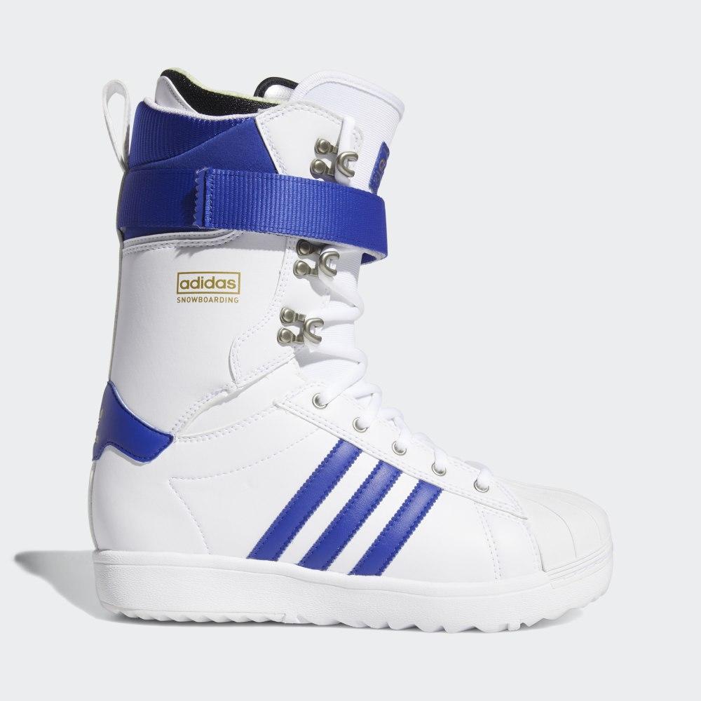 Adidas Men's Superstar ADV Shell Toe Boots White/Blue/Gold Metal Ireland D97886